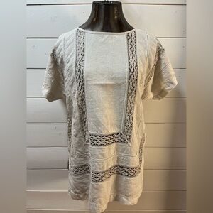 WEEKEND MAX MARA Linen Top – Beige – Estimated Size 8